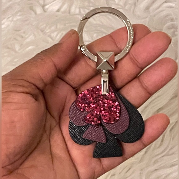 Kate Spade Red and Black Spade Keychain - Picture 4 of 5